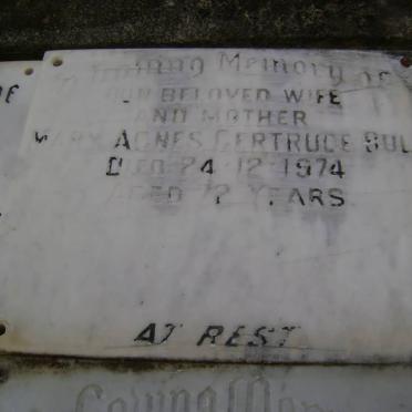 BULL Mary Agnes Gertrude -1974