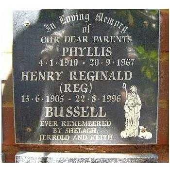 BUSSELL Henry Reginald 1905-1996 &amp; Phyllis 1910-1967