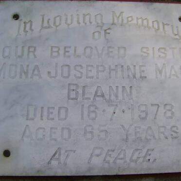 BLANN Mona Josephine Mary -1978