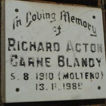 BLANDY Richard Acton Carne 1910-1989