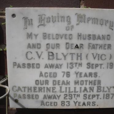 BLYTH C.V. -1967 &amp; Catherine Lillian -1976