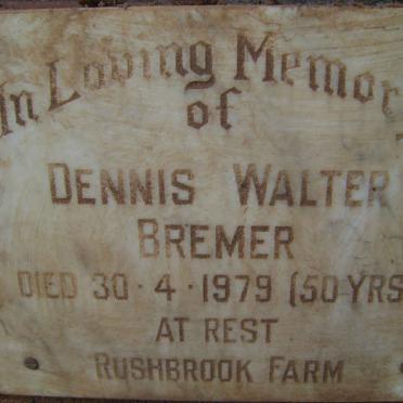 BREMER Dennis Walter -1979