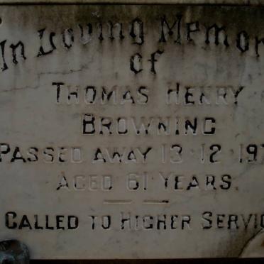BROWNING Thomas Henry -1972