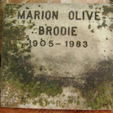 BRODIE Marion Olive 1905-1983