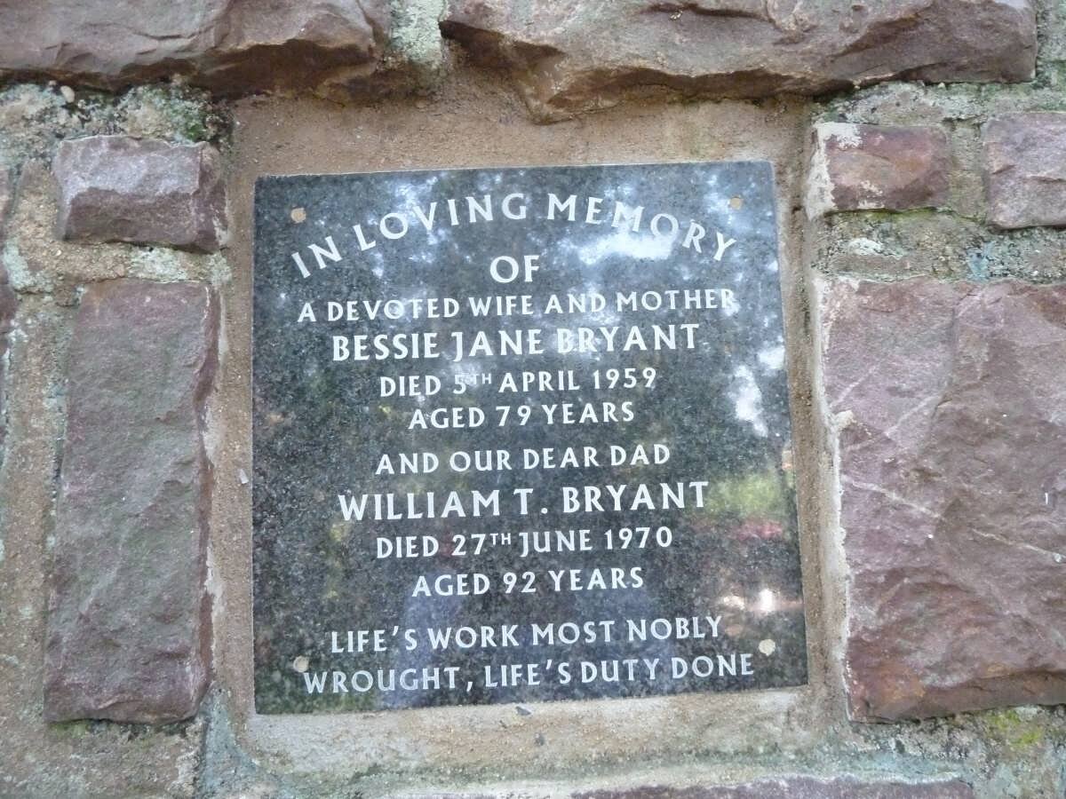 BRYANT William T. 1970 &amp; Bessie Jane -1959 