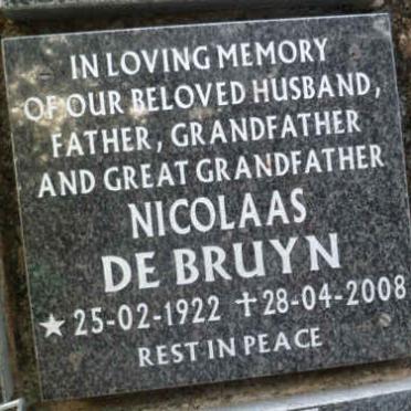 BRUYN Nicolaas, de 1922-2008