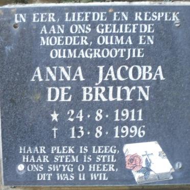 BRUYN Anna Jacoba, de 1911-1996