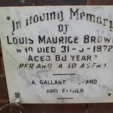BROWN Louis Maurice -1972