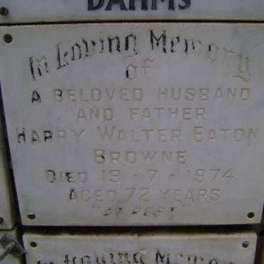 BROWNE Harry Walter Eaton -1974