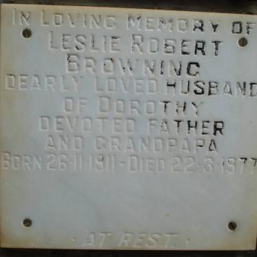 BROWNING Leslie Robert 1911-1977