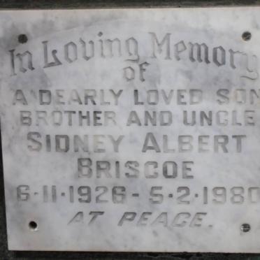 BRISCOE Sidney Albert 1926-1980