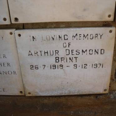BRINT Arthur Desmond 1918-1971