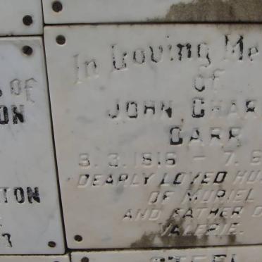 CARR John Charles 1916-1972