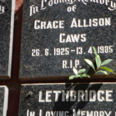 CAWS Grace Allison 1925-1985