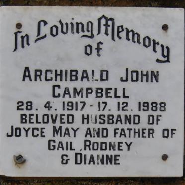 CAMPBELL Archibald John 1917-1988