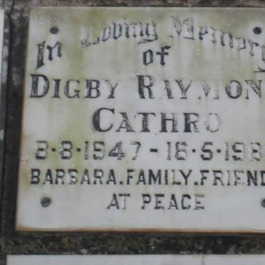 CATHRO Digby Raymond 1947-1989