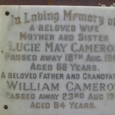 CAMERON William -1971 &amp; Lucie May 1969