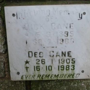 CANE Dick 1895-1980 &amp; Des 1905-1983