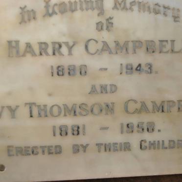 CAMPBELL Harry 1880-1943 &amp; Ivy THOMSON 1881-1958