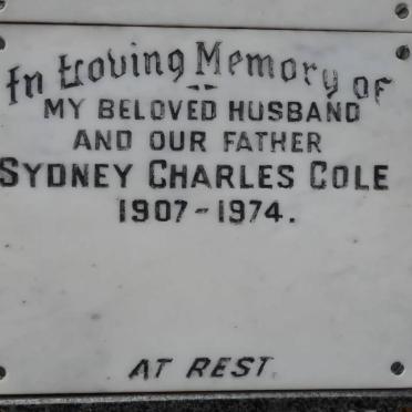 COLE Sydney Charles 1907-1974