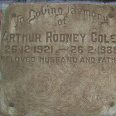 COLEY Arthur Rodney 1921-1988