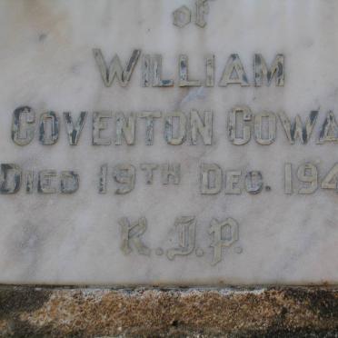 COWAN William Coventon -1943