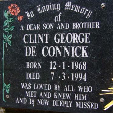 CONNICK Clint George, de 1968-1994