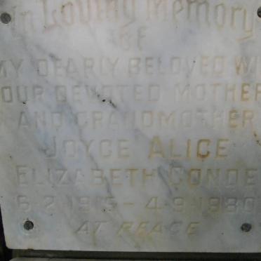 CONDE Joyce Alice Elizabeth 1915-1980