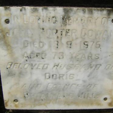 COWAN John Porter -1975