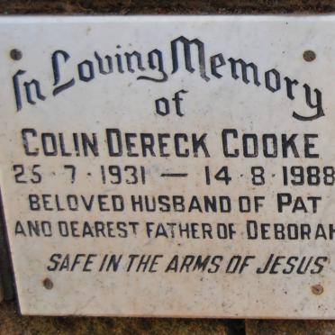 COOKE Colin Dereck 1931-1988
