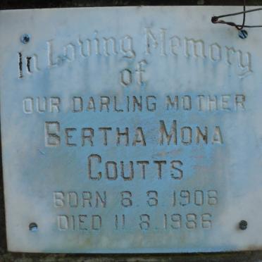 COUTTS Bertha Mona 1906-1986
