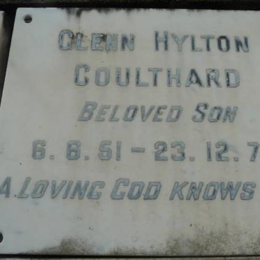 COULTHARD Glenn Hylton 1951-1972