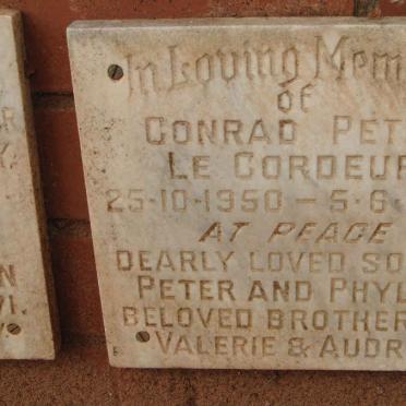 CORDEUR Conrad Peter, le 1950-1980