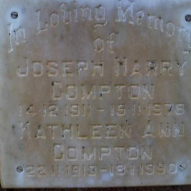 COMPTON Joseph Harry 1911-1978 &amp; Kathleen Ann 1913-1990