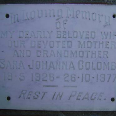 COLOMBO Sara Johanna 1926-1977