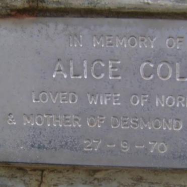 COLE Alice -1970