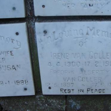 COLLER Fredrik Albertyn, van 1897-1988 &amp; Irene 1900-1988