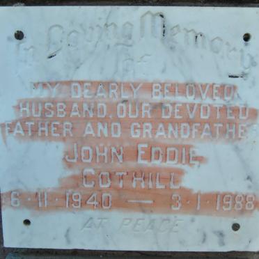 COTHILL John Eddie 1940-1988