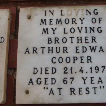 COOPER Arthur Edward -1975