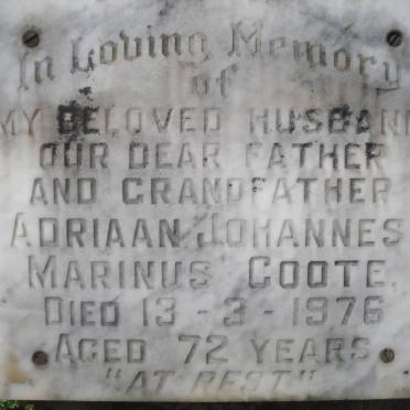 COOTE Adriaan Johannes Marinus -1976