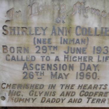 COLLIER Shirley Ann nee INMAN 1934-1960