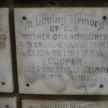 COOPER Elizabeth Maria 