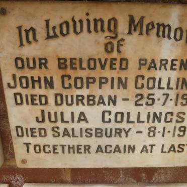 COLLINGS John Coppin -1973 &amp; Julia -1979