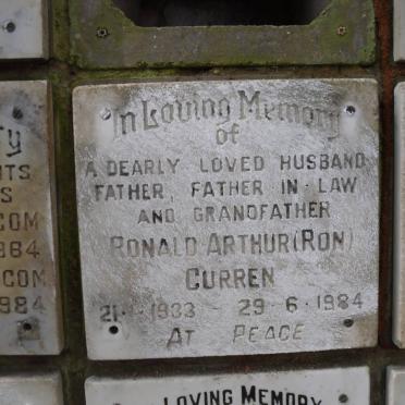 CURREN Ronald Arthur 1933-1984