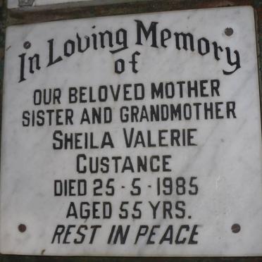 CUSTANCE Sheila Valerie -1985