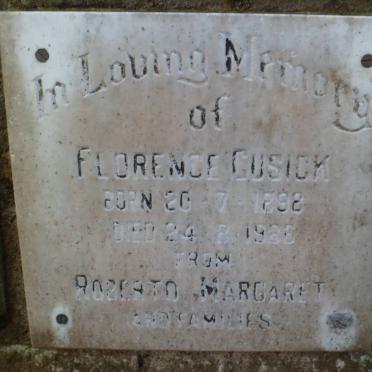 CUSICK Florence 1898-1986