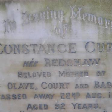 CURRY Constance nee REDSHAW -1958