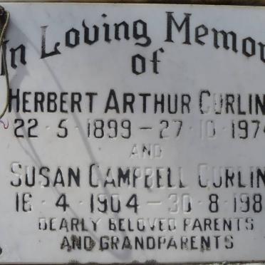 CURLING Herbert Arthur 1899-1974 &amp; Susan Campbell 1904-1985