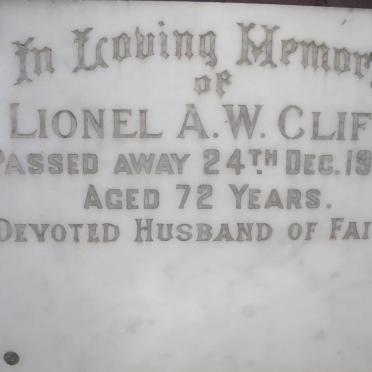 CLIFT Lionel A.W. -1965