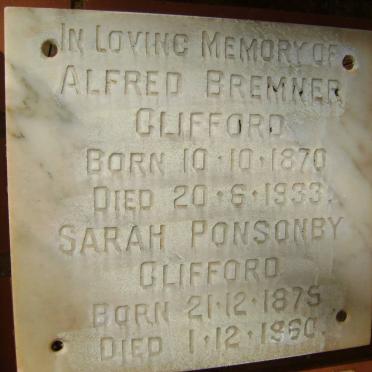 CLIFFORD Alfred Bremner 1870-1933 &amp; Sarah PONSONBY 1875-1960